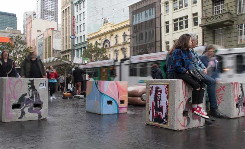 Concrete blocks in Melbourne to prevent terror attack