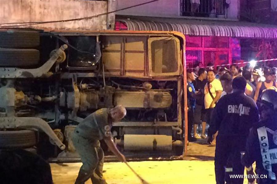 2 Chinese tourists killed, 24 injured in Thailand tour bus accident