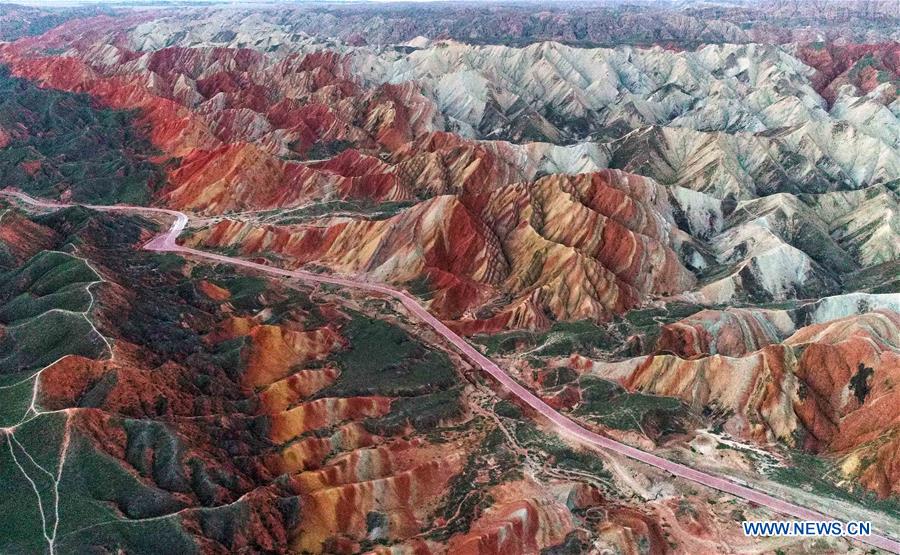 Amazing scenery of Danxia National Geological Park in China's Gansu