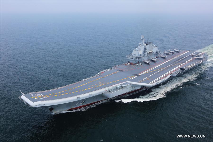 Chinese aircraft carrier formation conducts coordination training