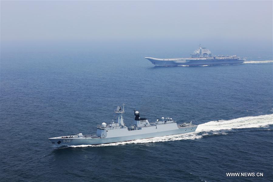 Chinese aircraft carrier formation conducts coordination training