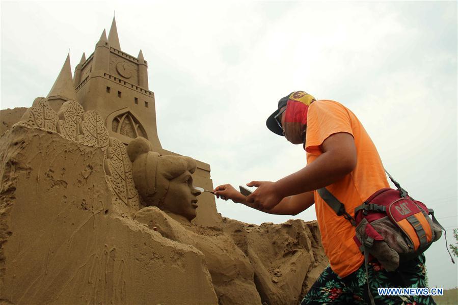 East China's sand sculpture theme park to open to public in early August