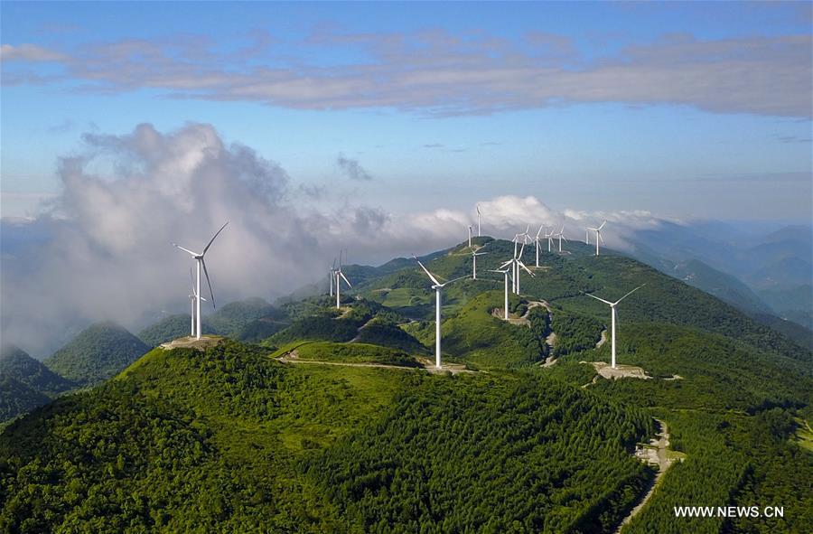 Bird's-eye view of national geological park in SW China's Chongqing