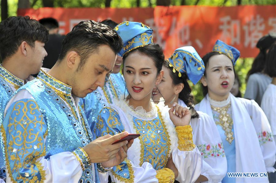 Saban festival of Tatar ethnic group held in Tacheng, NW China