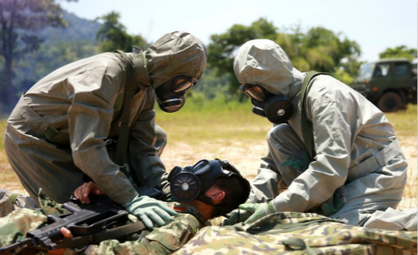 Fujian police train to respond to biochemical attack