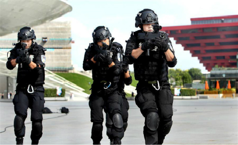 SWAT team members take part in drill in Shanghai