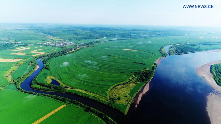 Scenery of Heilongjiang River in NE China