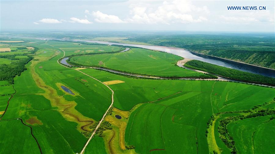 Scenery of Heilongjiang River in NE China