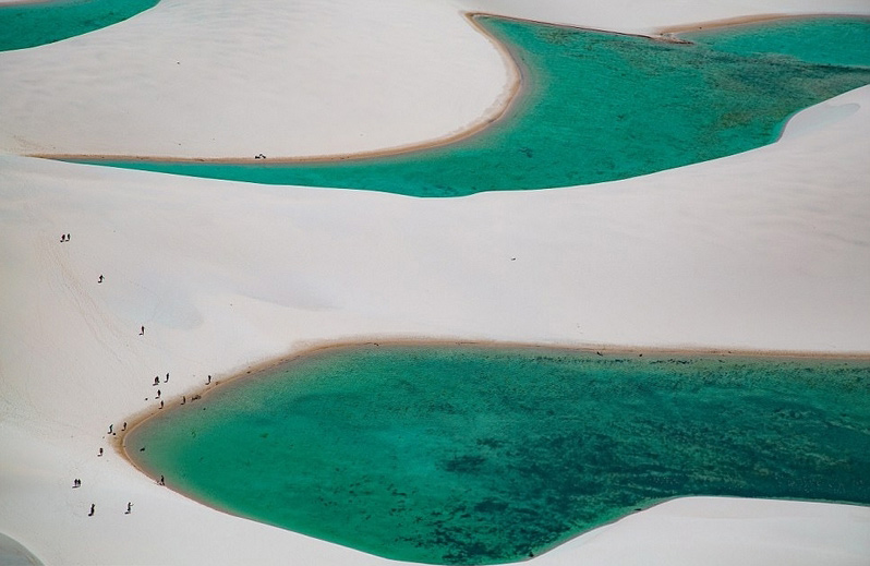Last sight of blue lagoons at national park in Brazil