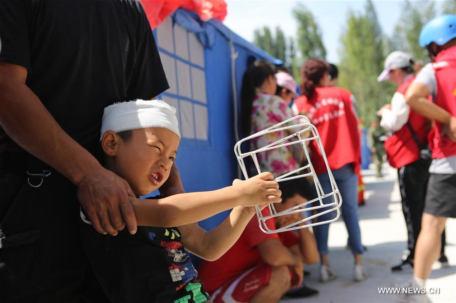 Rescue work underway in quake-hit Jinghe, China's Xinjiang