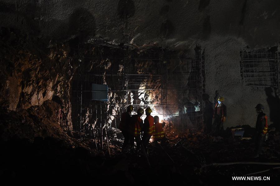 Beijing-Zhangjiakou high-speed railway under construction
