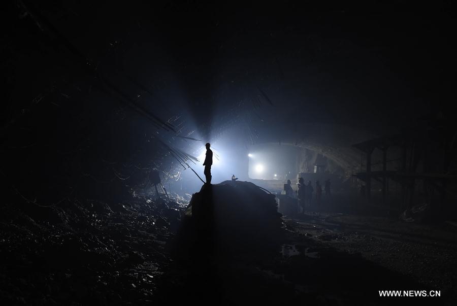 Beijing-Zhangjiakou high-speed railway under construction