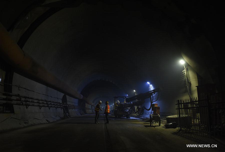 Beijing-Zhangjiakou high-speed railway under construction