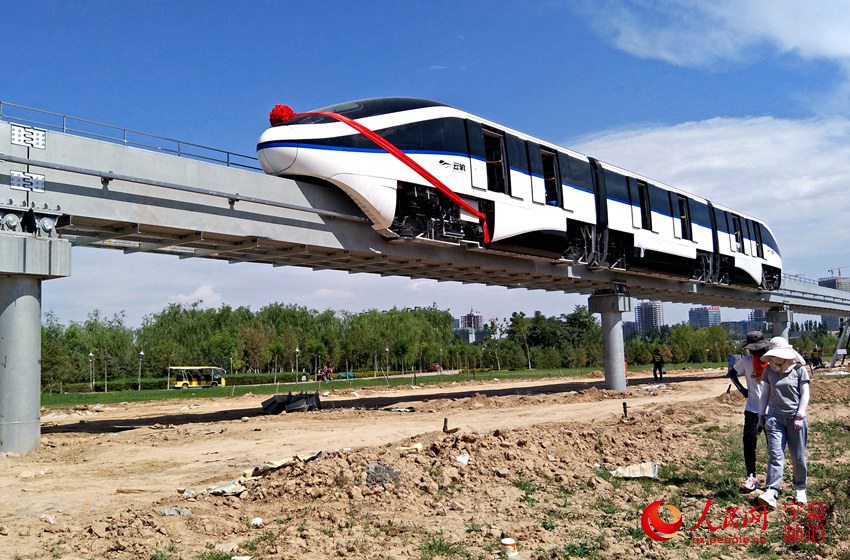 Light rail to pass over flower expo in NW China