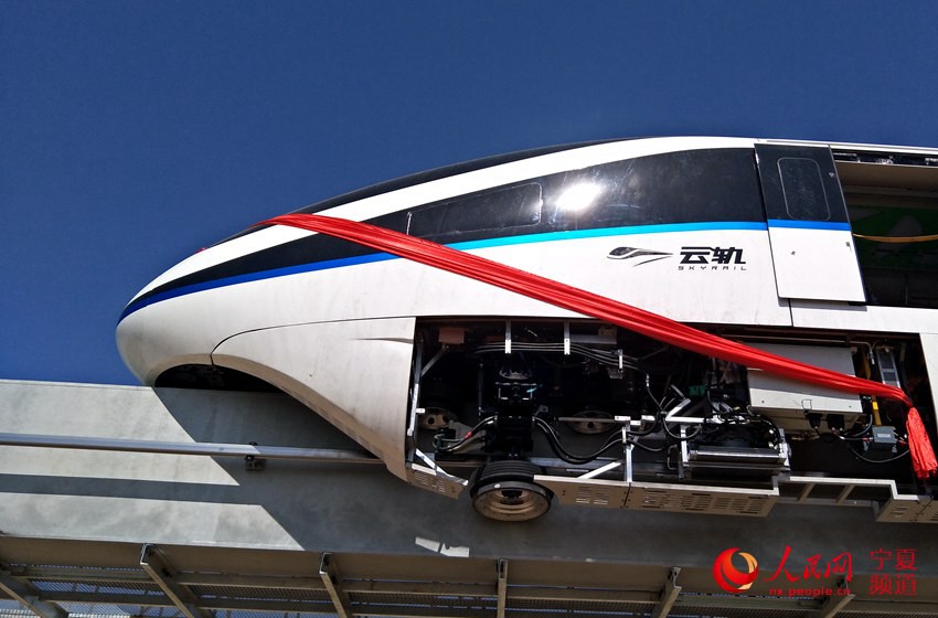 Light rail to pass over flower expo in NW China
