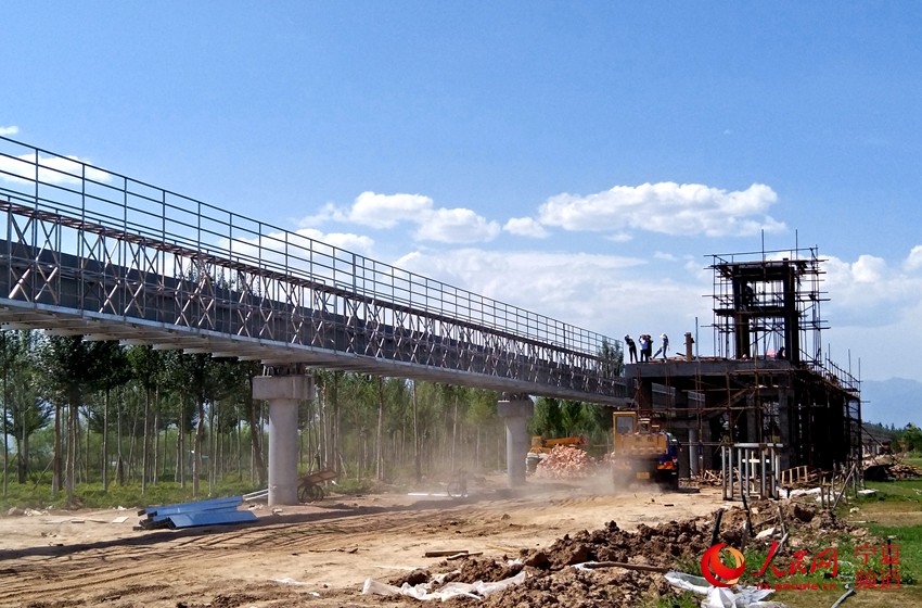 Light rail to pass over flower expo in NW China