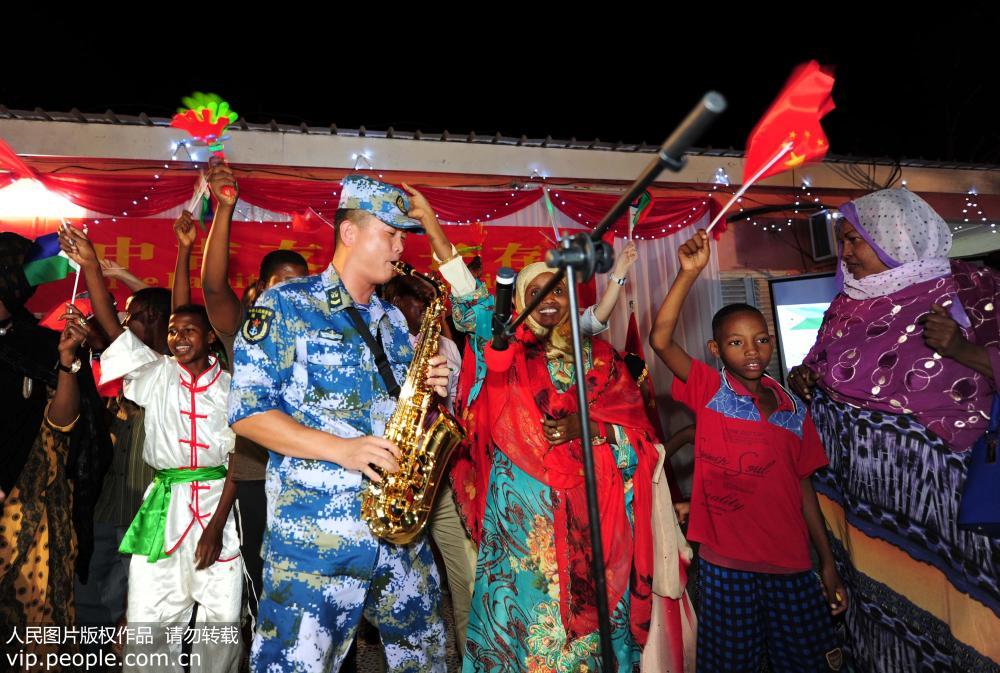 Peace Ark sailors celebrate with residents in Djibouti