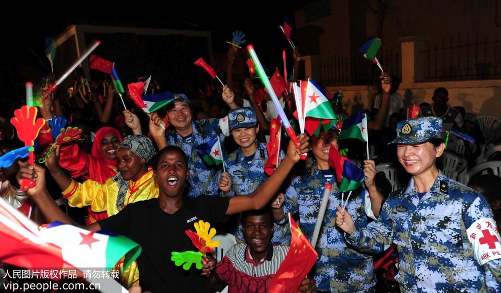 Peace Ark sailors celebrate with residents in Djibouti