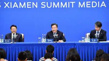 Press conference held by BRICS Business Forum Organizing Committee in Xiamen