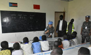 Chinese peacekeepers helped in school reconstruction in South Sudan