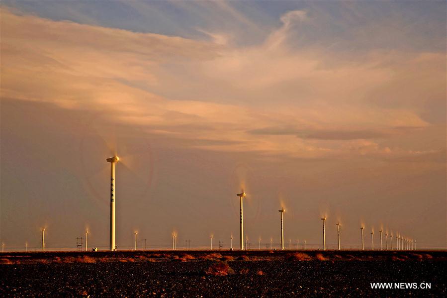 A look at Yandun Wind Power Base in Hami, China's Xinjiang