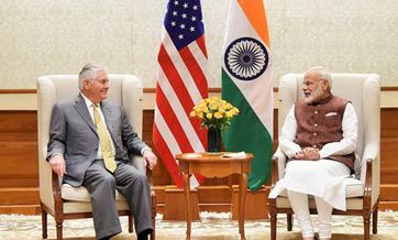 U.S. secretary of state meets with Indian PM on bilateral ties