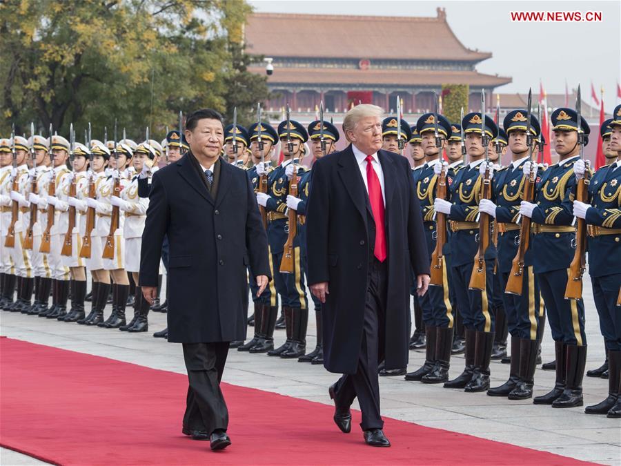 CHINA-BEIJING-XI JINPING-TRUMP-WELCOME CEREMONY (CN)