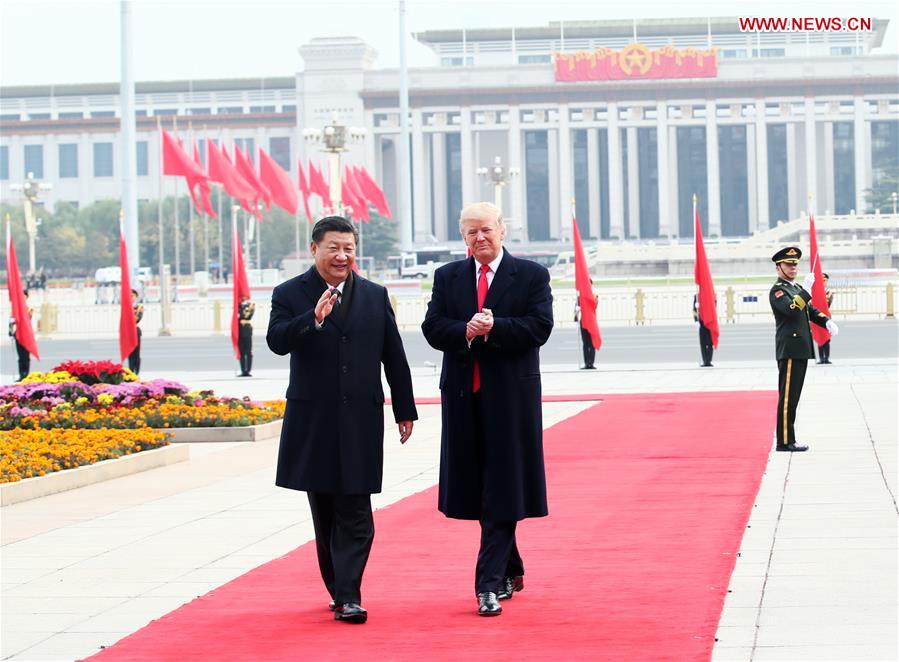 CHINA-BEIJING-XI JINPING-TRUMP-WELCOME CEREMONY (CN)