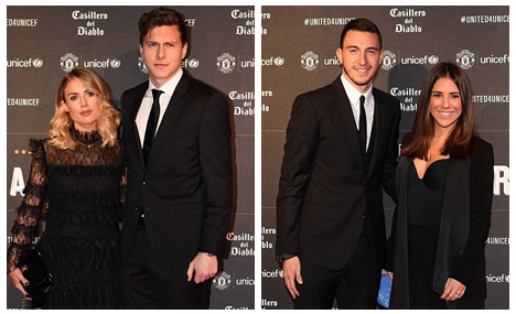 United stars, their WAGs roll in for charity gala