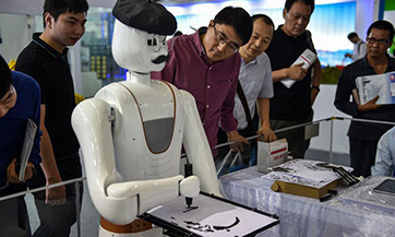 Hi-tech Fair displaying robot and AI projects held in S China
