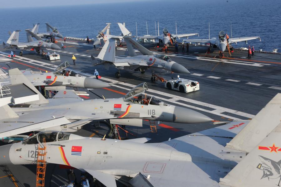 China's aircraft carrier formation conducts exercises in South China Sea