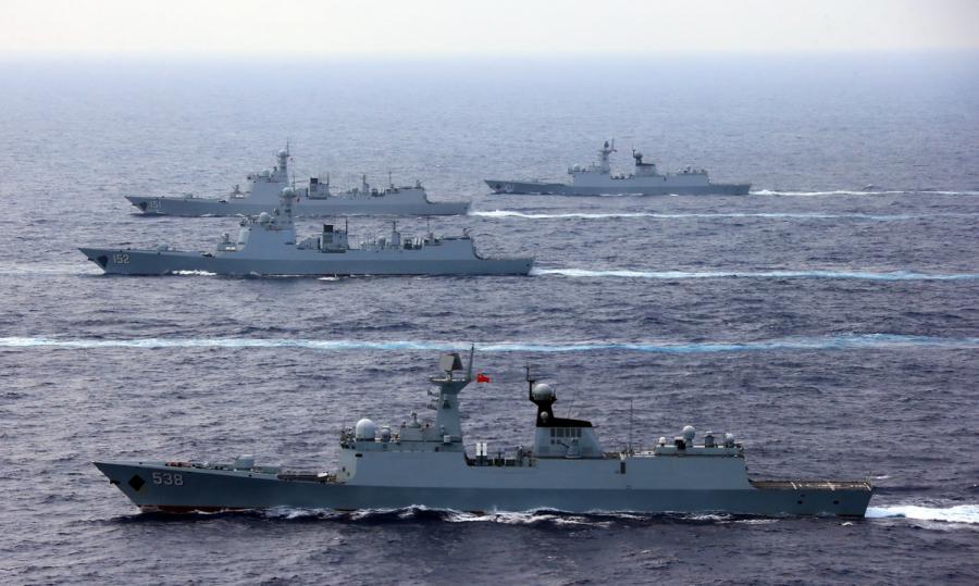 Ship-borne fighter jets take off from aircraft carrier Liaoning