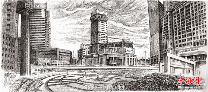 Pen drawings record the beauty of Changsha