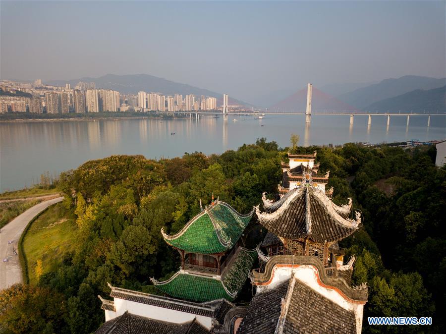 Environmental protection measures green banks of Yangtze River in Chongqing