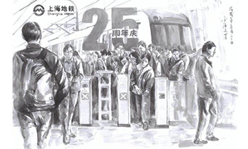 Shanghai artist draws over 10,000 sketches of subway passengers in 5 years
