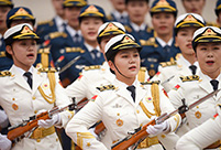 PLA female honor guard formation makes debut