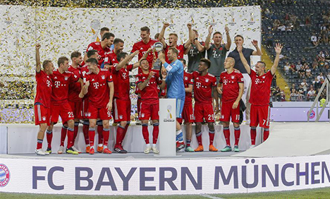 Bayern crush Frankfurt 5-0 to lift Supercup