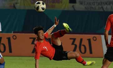 In pics: football group matches at 18th Asian Games 2018