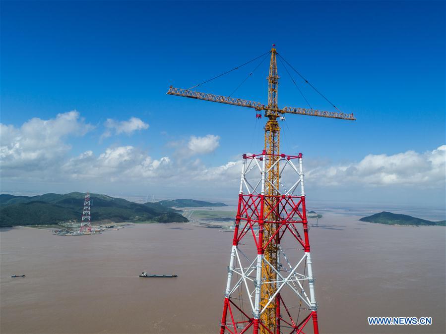 New pylon project between Zhoushan, Ningbo to wrap up by October