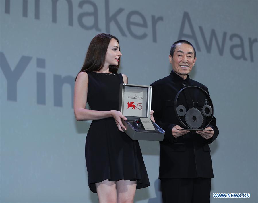 China's Zhang Yimou receives Glory to Filmmaker award at Venice Film Festival
