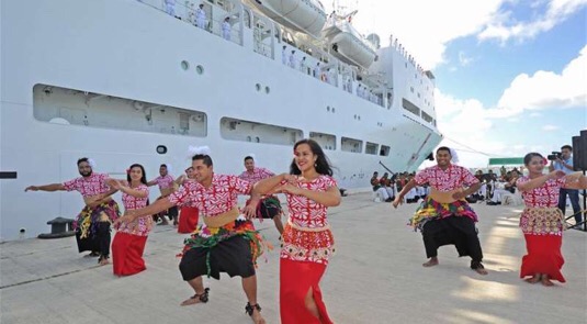 Ark Peace arrives in Tonga for goodwill visit, to provide medical service