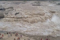 In pics: view of Hukou Waterfall of Yellow River in NW China's Shaanxi