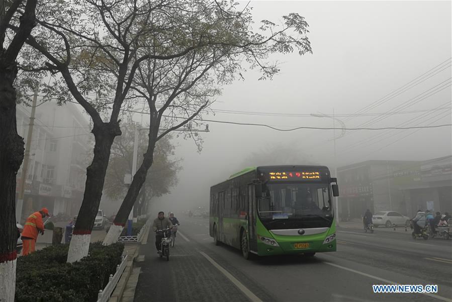 Thick fog hits China's cities