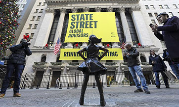 Wall Street's "Fearless Girl" relocated in front of NYSE