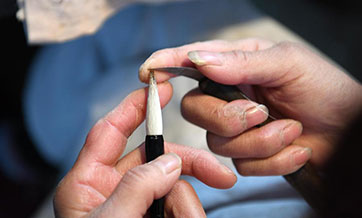 In pics: Xuan ink brush making in Huangcun Town, E China's Anhui