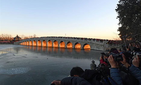 Sunset scenery of Summer Palace in Beijing