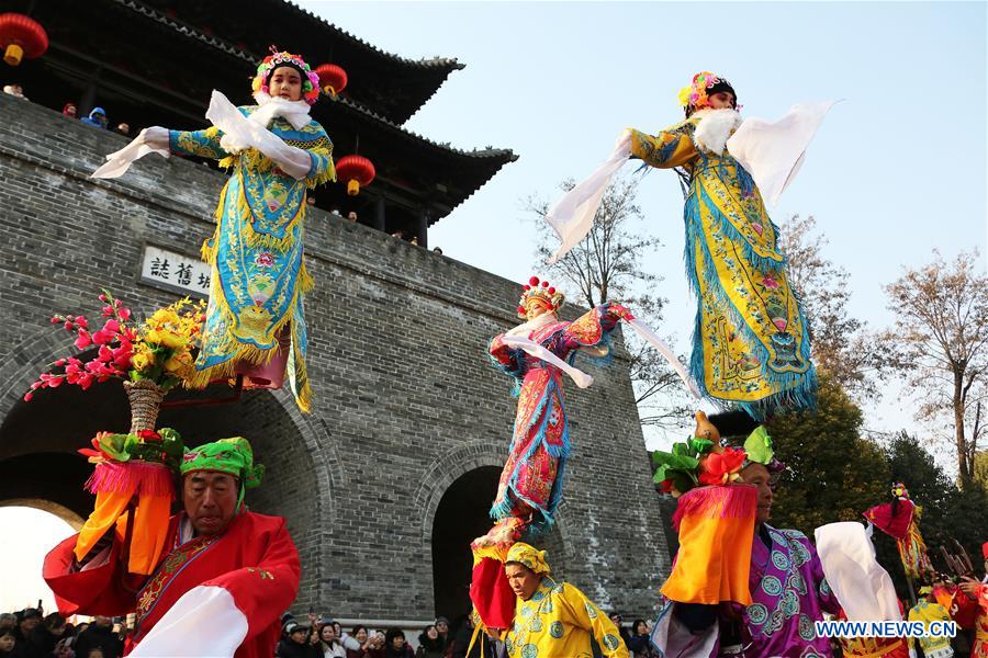 Shehuo celebration held for new year in Tai'erzhuang, China's Shandong