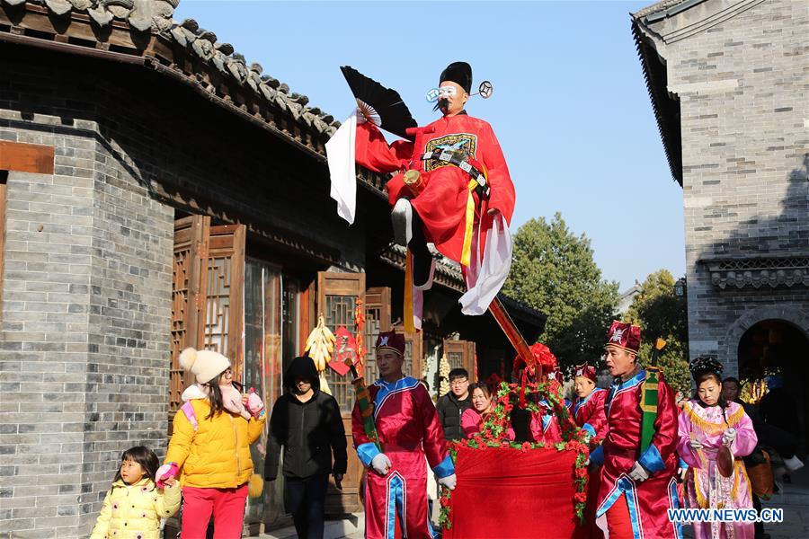 Shehuo celebration held for new year in Tai'erzhuang, China's Shandong