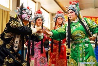 Actors of Jin opera troupe in China's Hebei