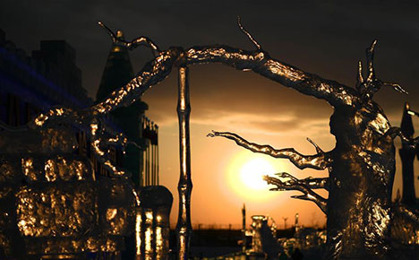 Highlights of int'l ice sculpture competition in Harbin